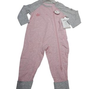 PIJAMA ALG ROSA GRIS JUDDLIES T3/6M NUEVA