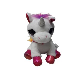 UNICORNIO BLANCO ROSA CON SONIDOS