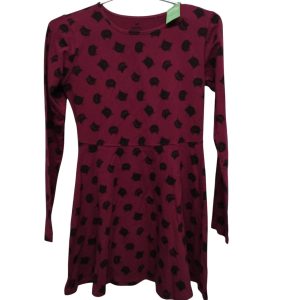VESTIDO ALG BORDO CARA GATOS NEGRAS FUZARKA T13/14