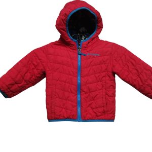 CAMPERA REVERSIBLE ROJO AZUL ANIMALES COLUMBIA T 2
