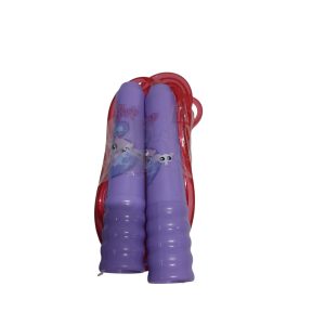 CUERDA DE SALTAR VIOLETA STICKERS CUERDA GOMA ROJA