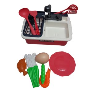 ESCURRIDOR CON UTENSILIOS Y COMIDA