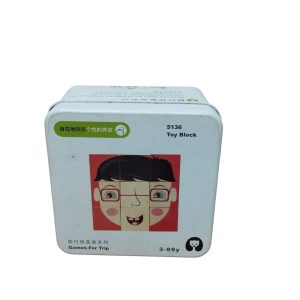 PUZZLE CUBOS MADERA EN CUADRADO BLANCO LATA