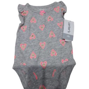 BODY ALG GRIS CORAZONES ROSA DORADO CARTERS TNB NUEVO