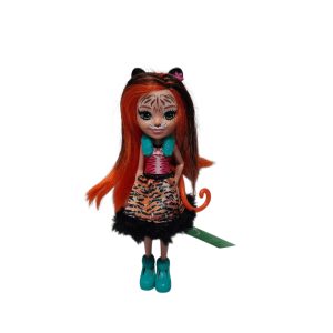 MUÑEQUITA ENCHANTIMAL SIN TIGRE PELO NARANJA Y NEGRO
