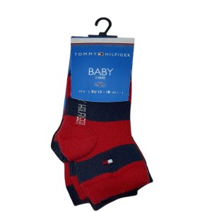 MEDIAS X2 RAYAS AZUL ROJO TOMMY HILFIGER BB NUEVAS