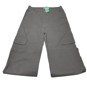 PANTALON GABARDINA VERDE CARGO ZARA T13/14