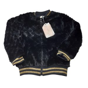 CAMPERA PELUDITA NEGRA Y DORADA NUEVA PLAYGROUND T6