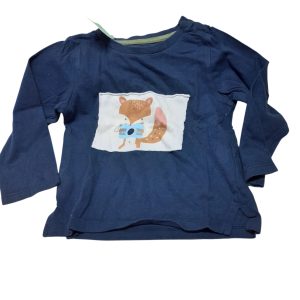 REMERA AZUL CUADRO ZORRO FOTOGRAFO BAS T18M