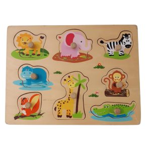 JUEGO DE MADERA ANIMALES A DESCUBRIR SOLO UNO C DET