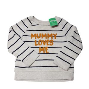 BUZO ALG FRANJA BEIGE AZUL MOSTAZA MUMMY PRIMARK T9/12M FR