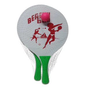 JUEGO PALETAS DE PLAYA CON PELOTA EN RED