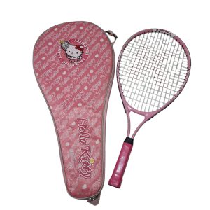 RAQUETA KITTY CON ESTUCHE MANCHADO