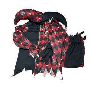 DISFRAZ JOKER NEGRO ROJO T8/10 AP MANCHA DET ELASTICO