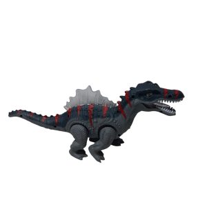 DINOSAURIO CAMINA GRIS ROJO SONIDOS LUCES