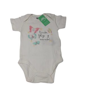 BODY BCO MARIPOSAS TEDDY 0/3M