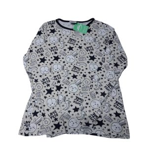 REMERA BEIGE BORDE NEGRO GATOS FR GRISINO T9/10 GT