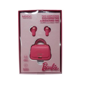 AURICULARES BARBIE FUCSIA MINISO EN CAJA