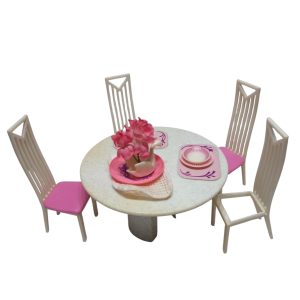 MESA DE COMEDOR CON  SILLAS -1SIN ALMOHADON SIN PATA-