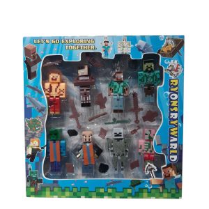 MUÑECOS MINECRAFT X8 +15 ACCESORIOS J1074