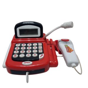 CAJA REGISTRADORA ROJA NEGRA BLANCA SONIDOS