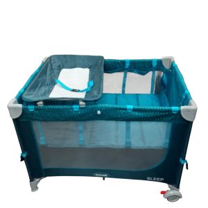 PRACTICUNA SLEEP BEBESIT VERDE CON COLCHON ROSA