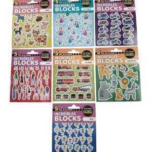 STICKERS EN BLOCK DE 5 HOJAS