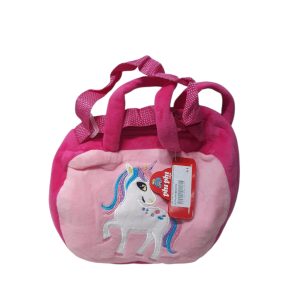 CARTERA PELUCHE ROSADA FUXIA UNICORNIO PHI PHI MANCHITA