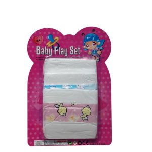 SET 3 PAÑALES DE JUGUETE PARA BEBOTE 64318