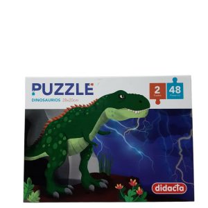 PUZZLE X2 DINOSAURIOS 28X20CM DE 48PZ CADA UNO DIDACTA