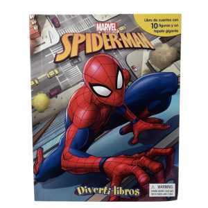 LIBRO SPIDERMAN MARVEL CON TAPETE Y 10 PERSONAJES