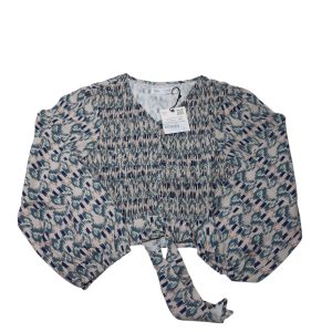 BLUSA CAMISA ELASTICO ROSADO VERDE AZUL ZARA T11/12 NUEVA