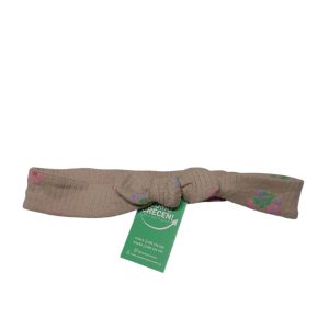 VINCHA MARRON NUDO FLORCITAS