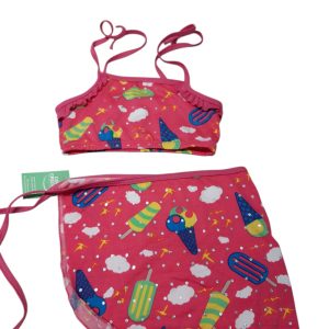 MALLA 2P BIKINI + POLLERA FUXIA HELADOS BRILLOS T3/4 AP