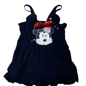 ENTERITO MONO ALG AZUL MINNIE MOÑA ROJA DISNEY T4