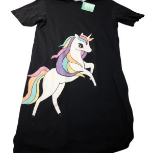 VESTIDO ALG GRIS OSCURO UNICORNIO H6M T7/8