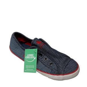 CHAMPIONES RAYADO AZUL BCO BORDE ROJO POLO T32
