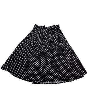 POLLERA LARGA NEGRA CON LUNARES BCOS NUEVA ROSS TS T12 AP
