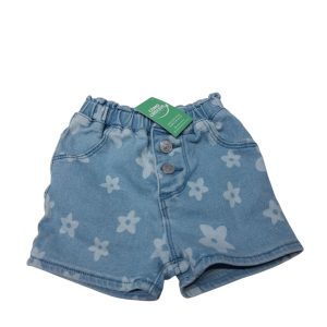 SHORT DE JEAN FLORES BAS T6/9M