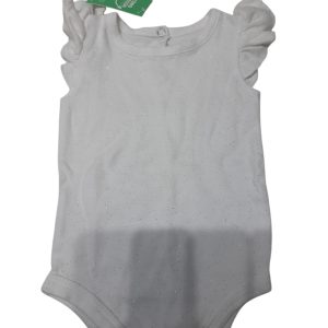 BODY BCO PINTITAS PLATEADAS SIN MARCA T0/3M
