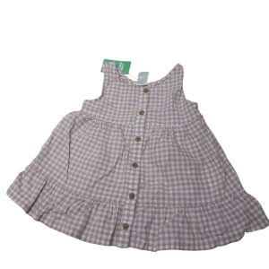 VESTIDO CUADRILLE ROSA BCO CARTERS T3M