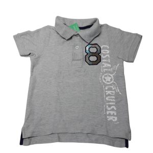 REMERA PIQUE CUELLO GRIS CARTERS T2 NRO 8