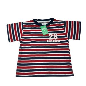REMERA RAYADA AZUL BCO ROJO 28 MKL T1 GT