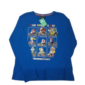 REMERA AZUL MARIOKART T10