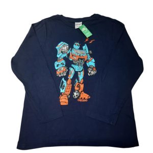 REMERA AZUL TRANSFORMER GRISINO T11/12