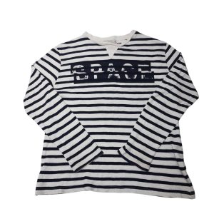 REMERA RAYADA BCA Y AZUL ZARA T8 SPACE