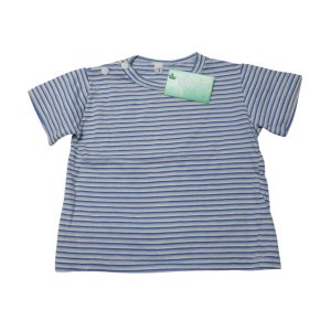 REMERA ALG RAYAS CELESTE BCO GRIS SIN MARCA T1