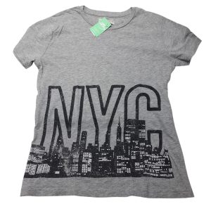 REMERA ALG GRIS NYC EDIFICIOS ZARA BOYS T9/10