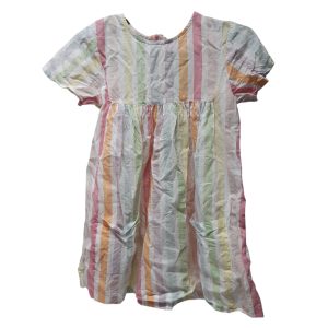 VESTIDO RAYADO DE COLORES PASTELES PRIMARK T24/36M