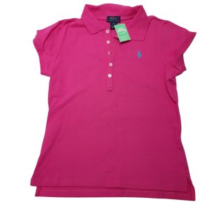 REMERA FUCSIA CUELLO Y BOTONES POLO T12/14